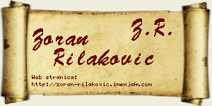 Zoran Rilaković vizit kartica